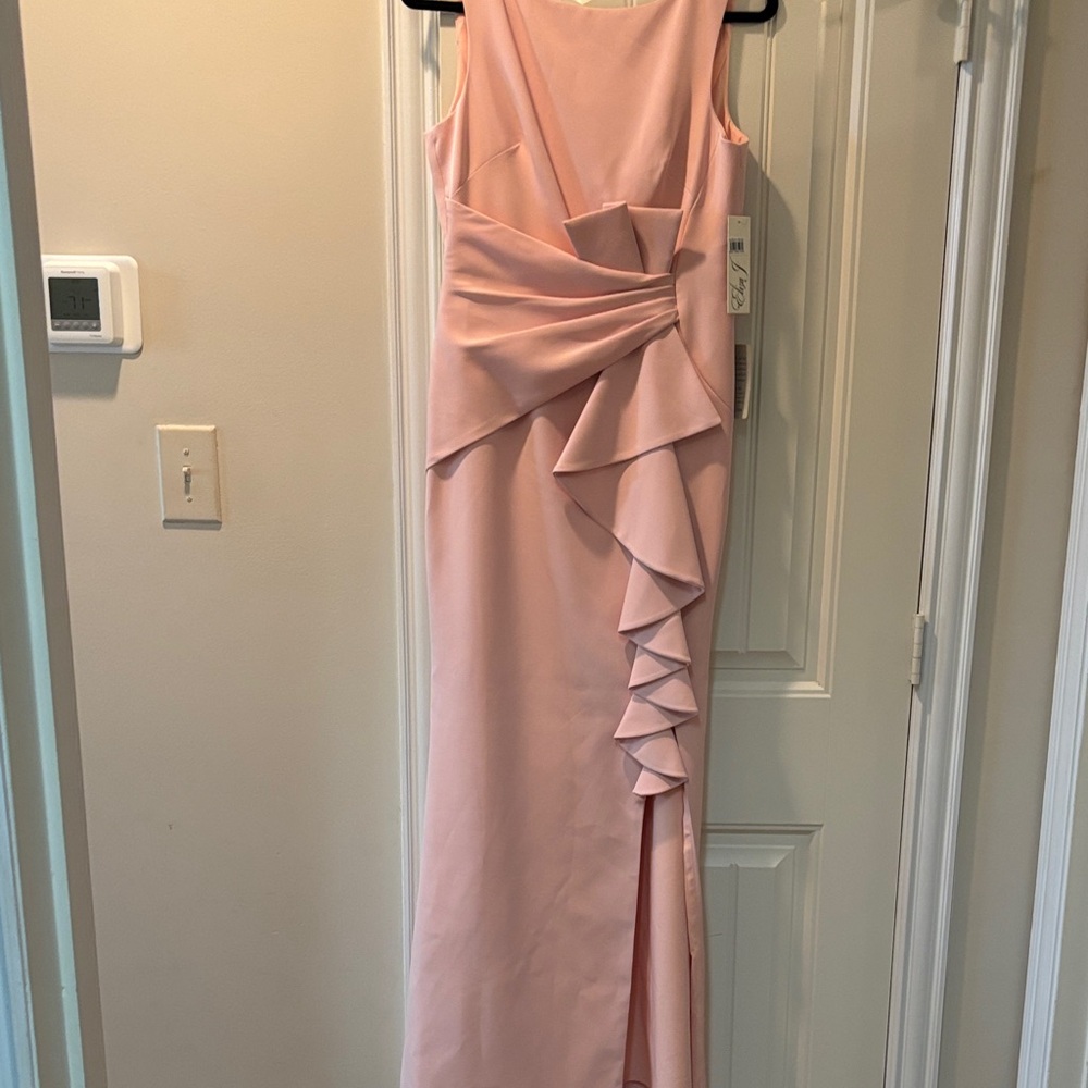 Eliza J Blush Pink Maxi Dress with Ruffle Detail